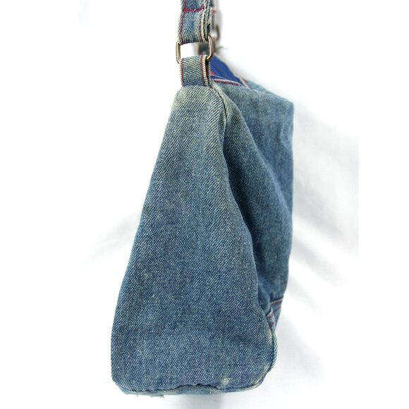 Vintage Sasson University Denim Jeans Zippered Crossbody Handbag Purse 1980s - Picture 9 of 14